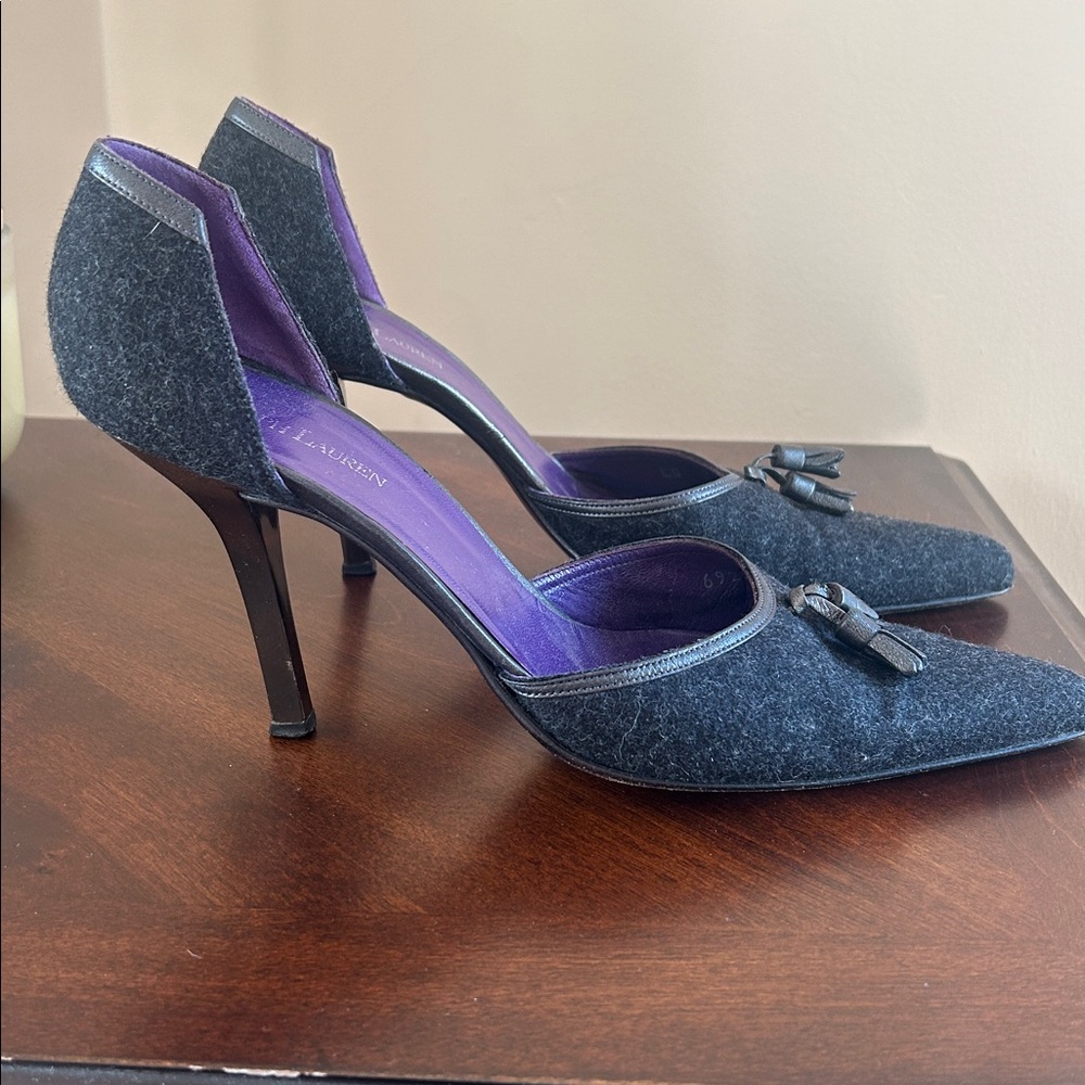 Ralph Lauren Gray Stiletto Heels